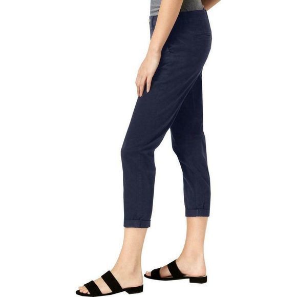 Maison‎ Jules Cuff Ankle Mid Rise Indigo Pants NWT - Picture 2 of 5